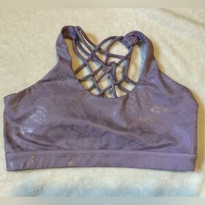Constantly Varied Gear CVG Lavender Glisten Butterfly Back Sports Bra